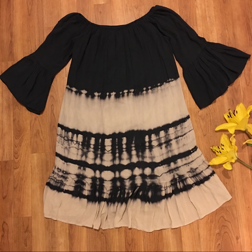 Sage Tie Dye Boho Style Dress Sz M